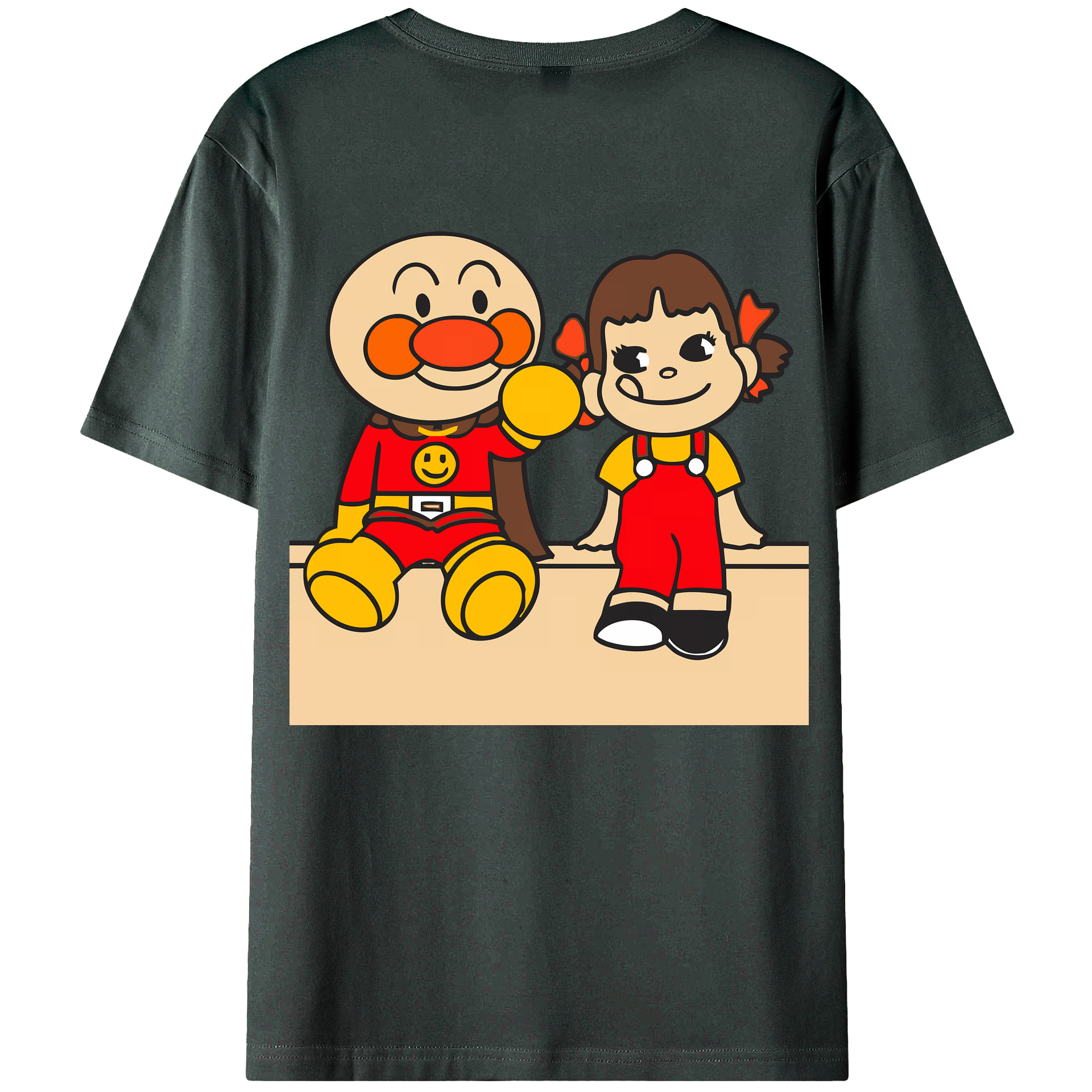 （画像用） アンパンマン Anpanman 綿100％ メンズ半袖Tシャツ（バックプリント） 通気性